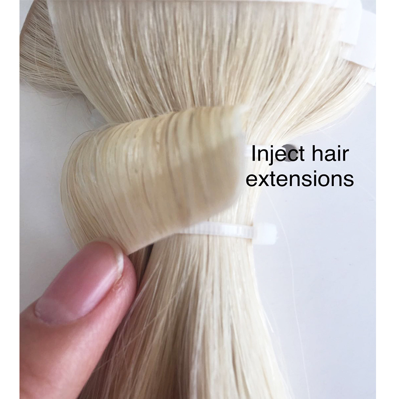 Raw human hair vendors inject pu hair extensions tapes hair  YL328